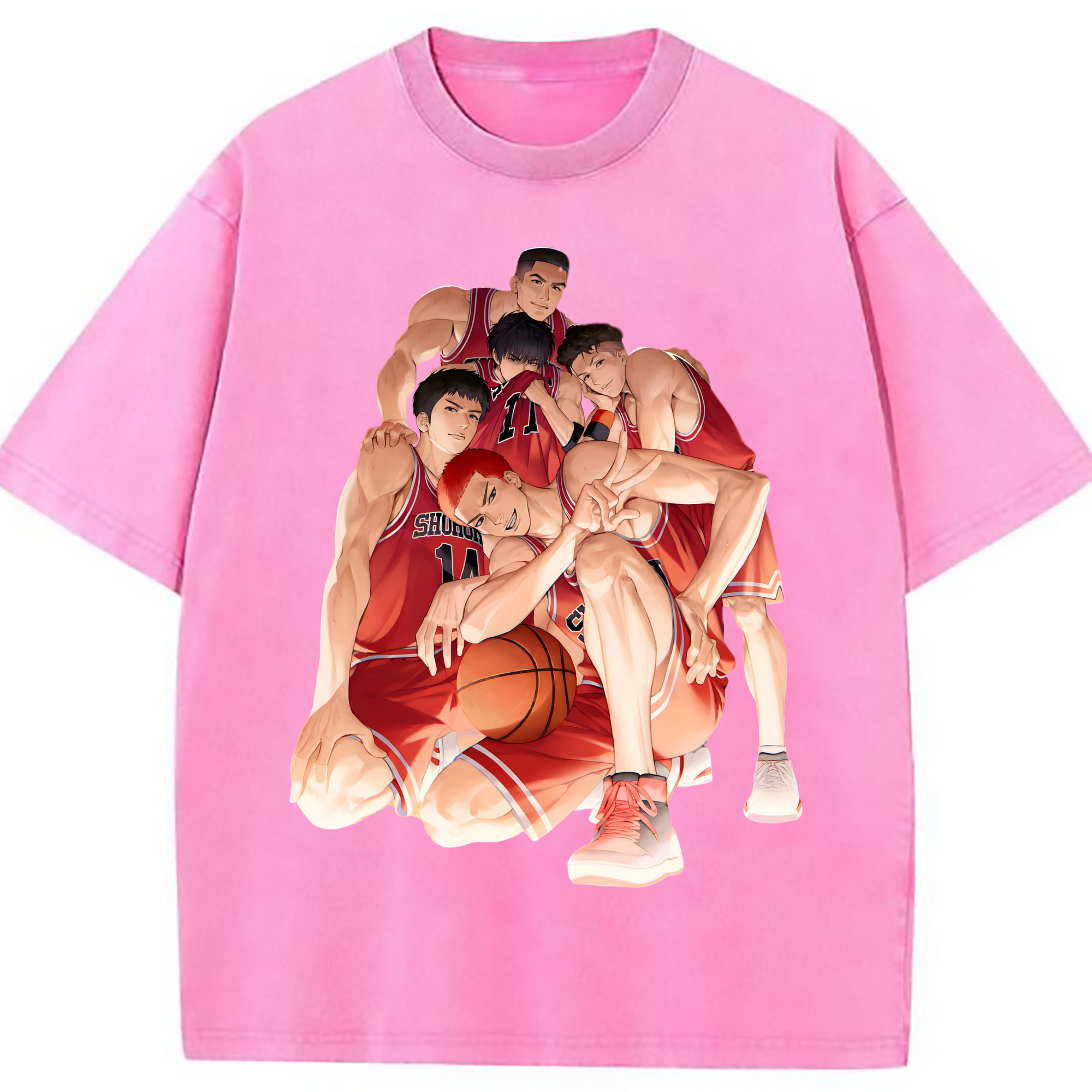 （画像用） SLAM DUNK／スラムダンク 綿100% ヴィンテージ風 半袖Tシャツ（フロントプリント）